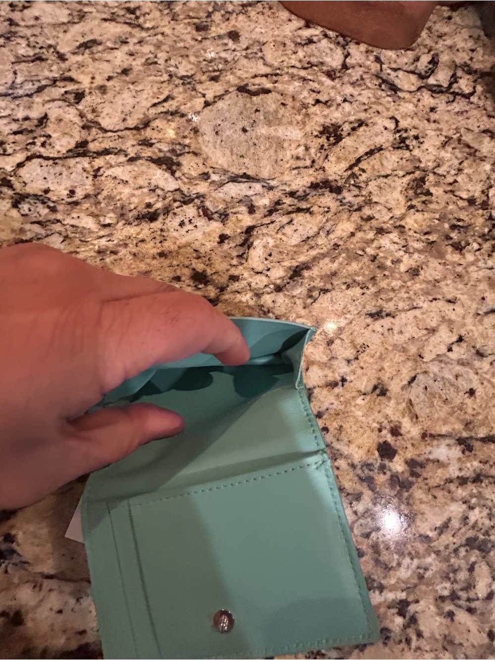Tiffany & Co. Leather Card Case In Their Signature Blue Color. - Picture 5 of 7